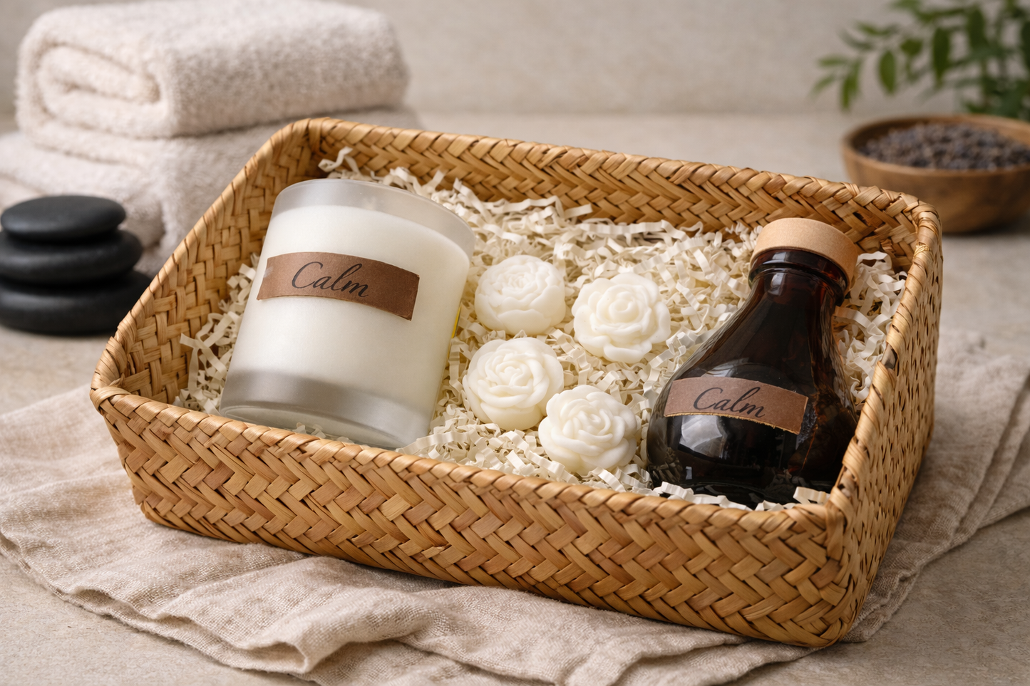 SPA Gift Basket 1 - candle & diffuser
